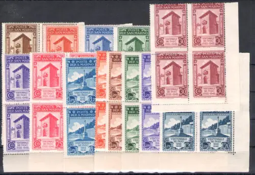 1943 SAN MARINO, Nr. 240/52 Zwanzig Jahre Bündel - nicht ausgegeben - postfrisch **