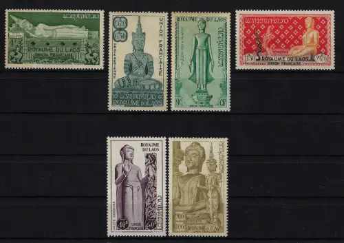 1953 LAOS - SG 34/39 - Buddha Statuen - postfrisch **