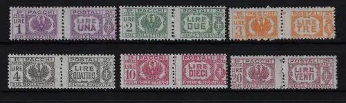 1946 LEUTNANT - Postpakete Nr. 60/65 - 6 Werte - postfrisch **