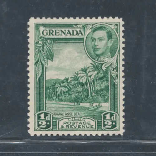 1938-50 Grenada, Stanley Gibbons Nr. 153, 1/2d. gelbgrün - postfrisch **