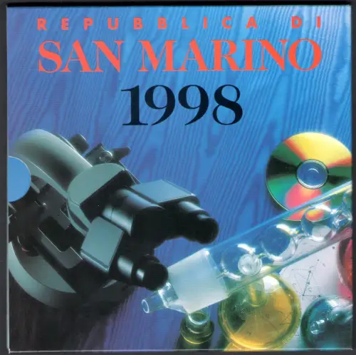 1998 Republik San Marino, Divisionsmünzen, komplette Serie FDC