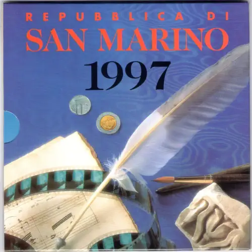 1997 Republik San Marino, Divisionsmünzen, komplette Serie FDC