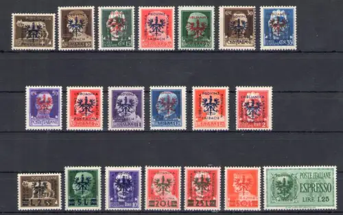 1944 Ljubljana - Nr. 1/19 + Espresso, postfrisch **