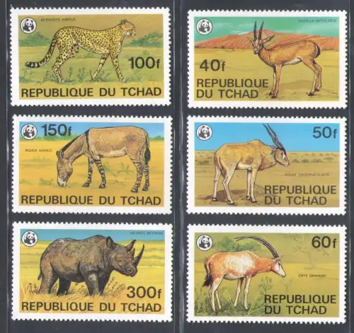 1979 Tschad - WWF Tierschutz Yvert Nr. 359/64 - postfrisch **