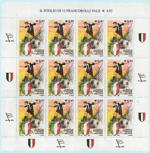 2003 Italien Republik, Kleinbogen Juventus Meister, Sachsen # 8, postfrisch **