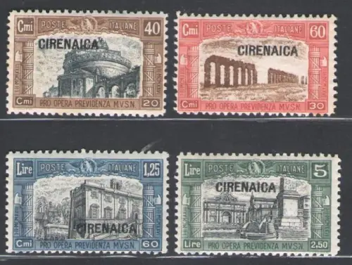 1927 Kyrenaika, Nr. 38Euro41, Miliz I, 4 Werte, postfrisch **