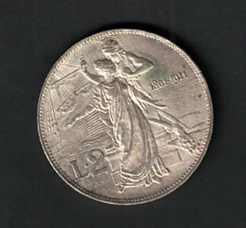 1861-1911 Vittorio Emanuele III - Cinquantenario - 2 Lire Silber - BB