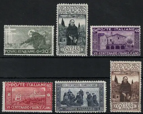 1926 Italien, San Francesco, Serietta mit gemeinsamen Verzahnungen, postfrisch **