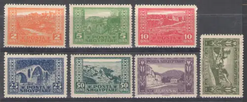 1962 ALBANIEN - Landschaften Nr. 120-26 - postfrisch **