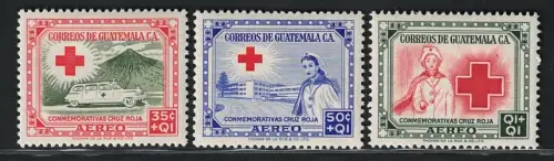 1956 Guatemala, Rotes Kreuz, Yvert # 208-10, postfrisch **