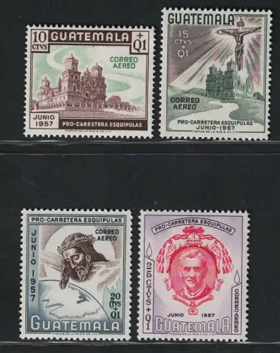 1957 Guatemala, Straßenfonds Esquipulas, Yvert # 226-29, postfrisch **