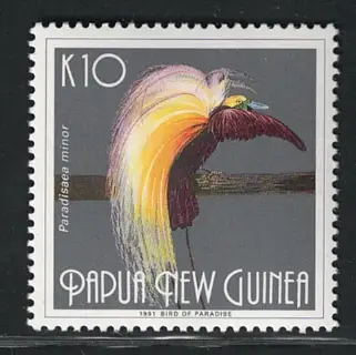 1991 Papua und Neuguinea, Paradiesvogel, Yvert Katalog # 630, postfrisch **