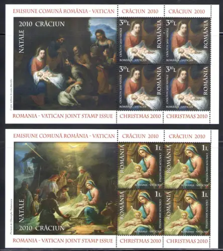 Rumänien 2010, Weihnachtsfolder, Gemeinschaftsausgabe mit Vatikan, postfrisch**