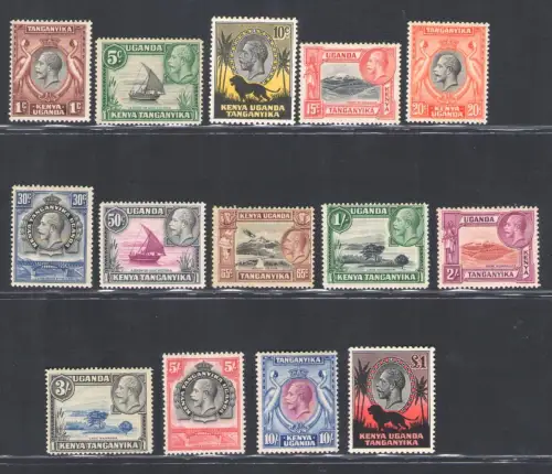 1935-37 Kenia Uganda Tanganjika, Stanley Gibbons # 110/23, MH*