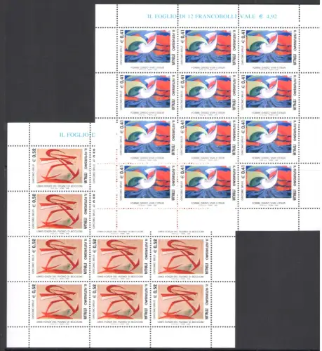 2003 Italien - Republik, Kleinbogen Futurismus - Giacomo Balla, Sächsischer Katalog Nr. 9-10, postfrisch **