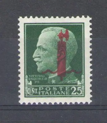 1944 Sozialrepublik, # 490, 25 Cent grün, Aufdruck Rotes Band, postfrisch **