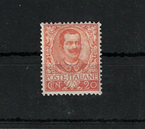 1901 Italien, Königreich, # 72, 20 Cent orange, sehr gut zentriert, postfrisch **