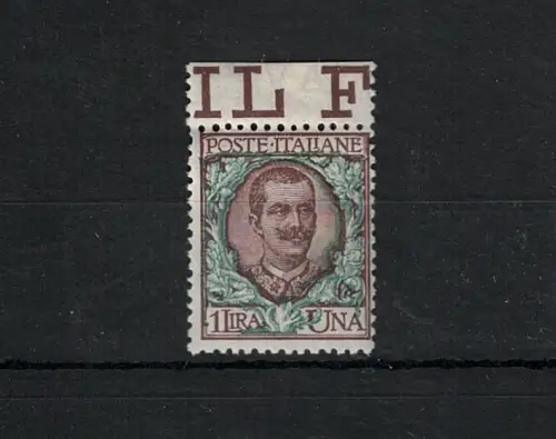 1901 Italien, Königreich, # 77, 1 braune und grüne Lira, gute Zentrierung, postfrisch **
