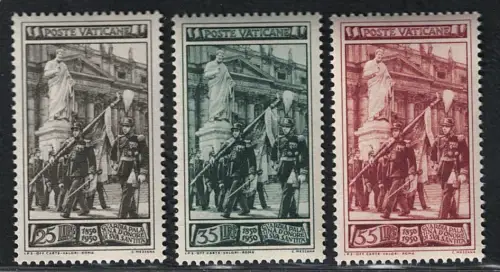 1950 Vatikan, Hundertjahrfeier Pfalzgarde # 140/42, postfrisch **