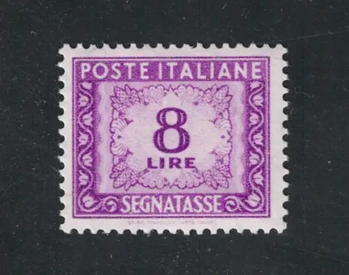 1955-81 Italien, Republik, Steuermarken # 112, 8 Lire Flieder, MH*