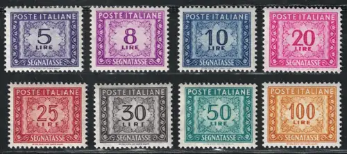 1955-81 Italien, Republik, Steuermarken # 111-19, komplette Serie, postfrisch **