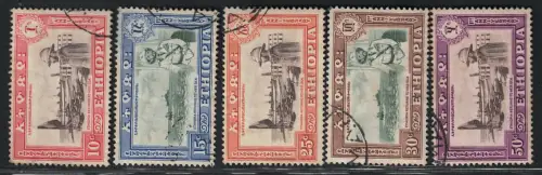 1953 ÄTHIOPIEN, Yvert # 325-29, Rückkehr aus Eritrea, gebraucht
