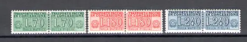 1966 Italien - Republik Pakete Konzession 70-180-240 Lire - Nr. 15/17 - postfrisch **