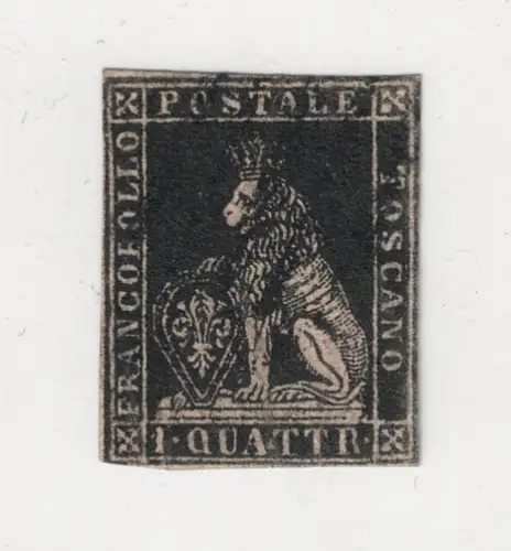 1857 Toskana, 1 Quattrino # 10, guter Zustand, gebraucht