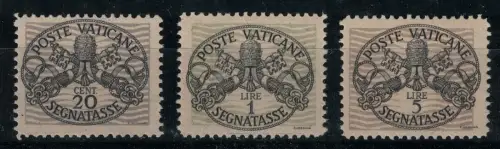 1946 Vatikan, Steuermarken Graue Karte # 14I-18I, postfrisch **