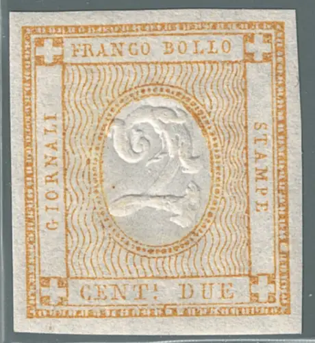 1852 Italien, Prägeziffer, 2 Cent Bistro # 10, postfrisch **