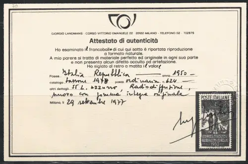 1950 Italien, Republik, Rundfunk, 2 Werte, # 623-624, postfrisch **