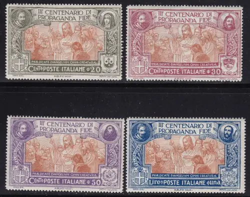 1923 Italien, Nr. 131/134 Propaganda Fide, Serie von 4 Werten, postfrisch **