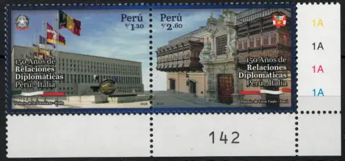 2025 Peru, Gemeinschaftsausgabe mit Italien, Bogennummer 142, postfrisch **