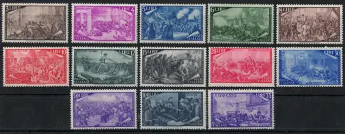 1948 Italien, Republik, # 580/591 + Espresso # 32 Risorgimento, postfrisch **