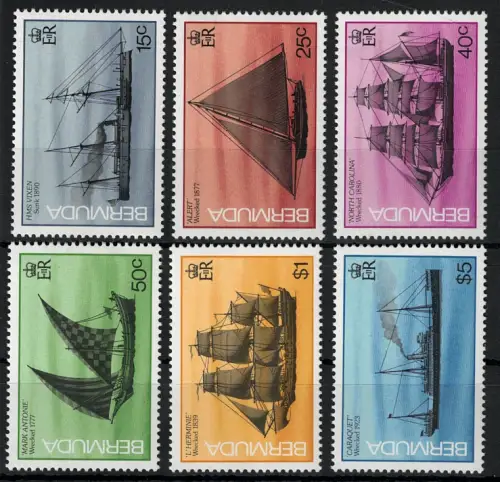 1986 Bermuda, Yvert # 491-96, Navi, postfrisch **