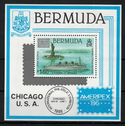 1986 Bermuda, Yvert Bogen # 6, Ameriphex, Schiffe, postfrisch **