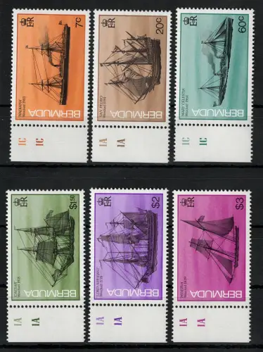 1986 Bermuda, Yvert # 476-81, Navi, postfrisch **