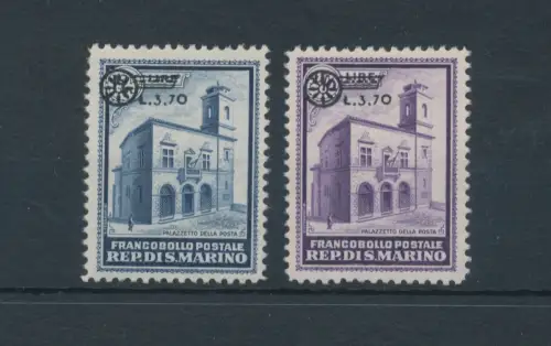 1934 SAN MARINO, Postpalast, # 184/85, postfrisch **