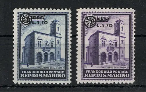 1934 SAN MARINO, Postpalast, # 184/85, postfrisch **