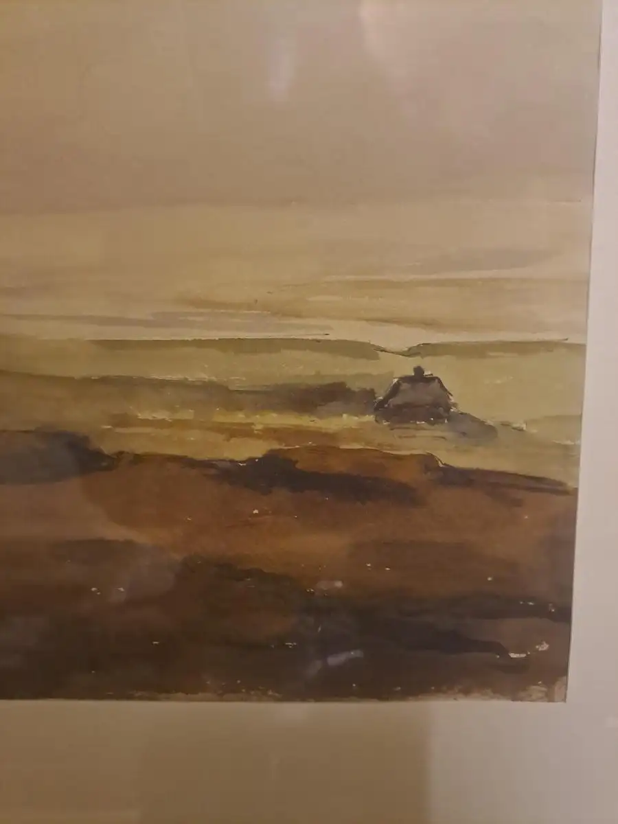 Aquarell von Willy Graba, am Wattenmeer Kampen auf Sylt 2