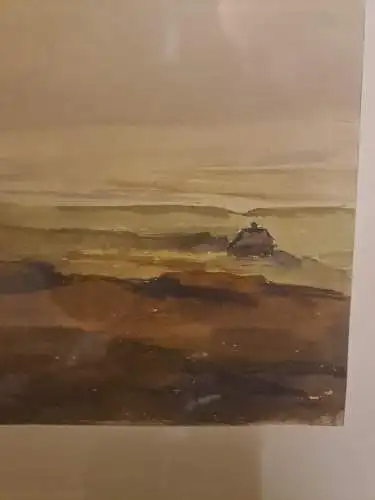 Aquarell von Willy Graba, am Wattenmeer Kampen auf Sylt