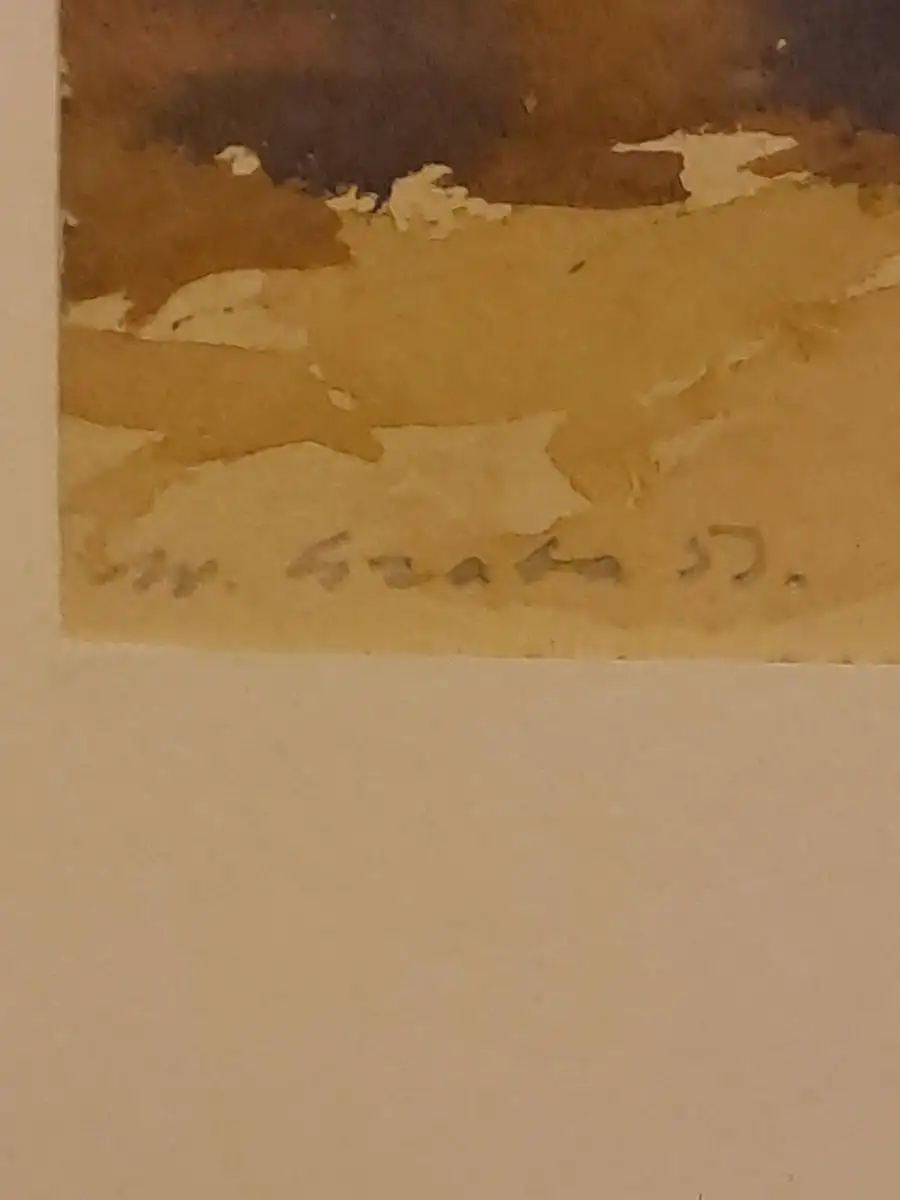 Aquarell von Willy Graba, am Wattenmeer Kampen auf Sylt 3