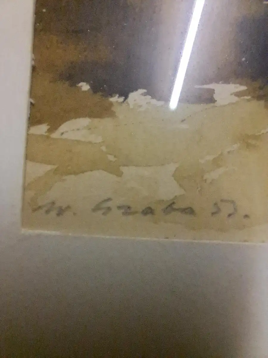 Aquarell von Willy Graba, am Wattenmeer Kampen auf Sylt 4