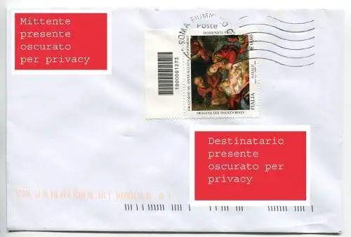 Weihnachten 2009 Hirtenanbetung mit isoliertem Barcode auf Umschlag