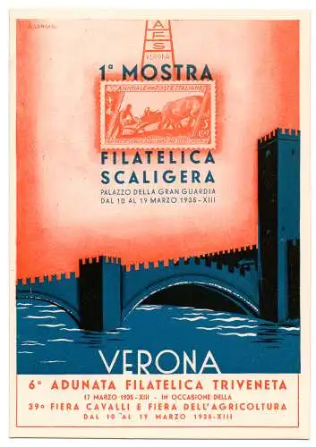 Erste Scaligera Philatelieausstellung - Verona 1935