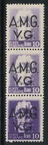 AMG.VG. - Imperial Lire 10 Nr. 11c Druck der verschwindenden Briefmarke