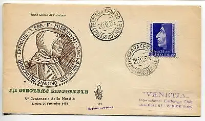 Savonarola auf Umschlag Venetia Venezia