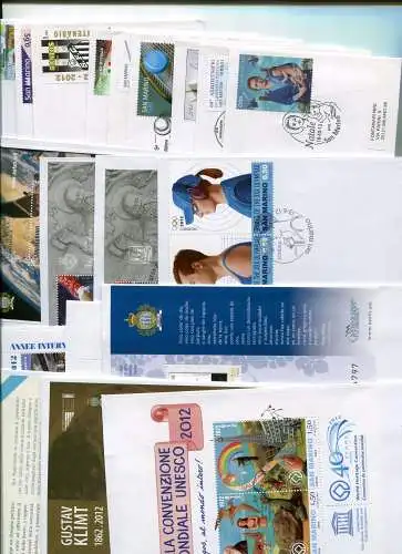 San Marino FDC Venetia 2012 Komplettes Jahr