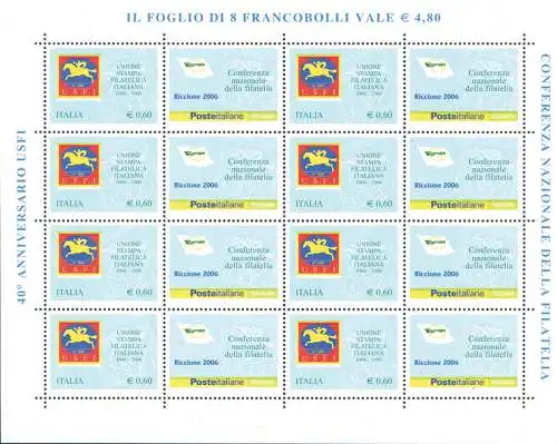 Union Italienischer Philatelika-Druck - Sortenblatt