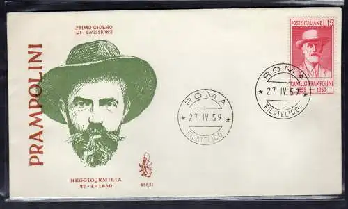 Italien FDC Venedig 1959 Prampolini ungereist